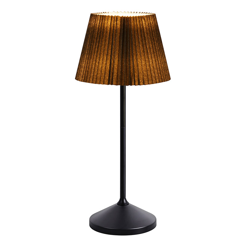 Must Led riidevarjuga laualamp