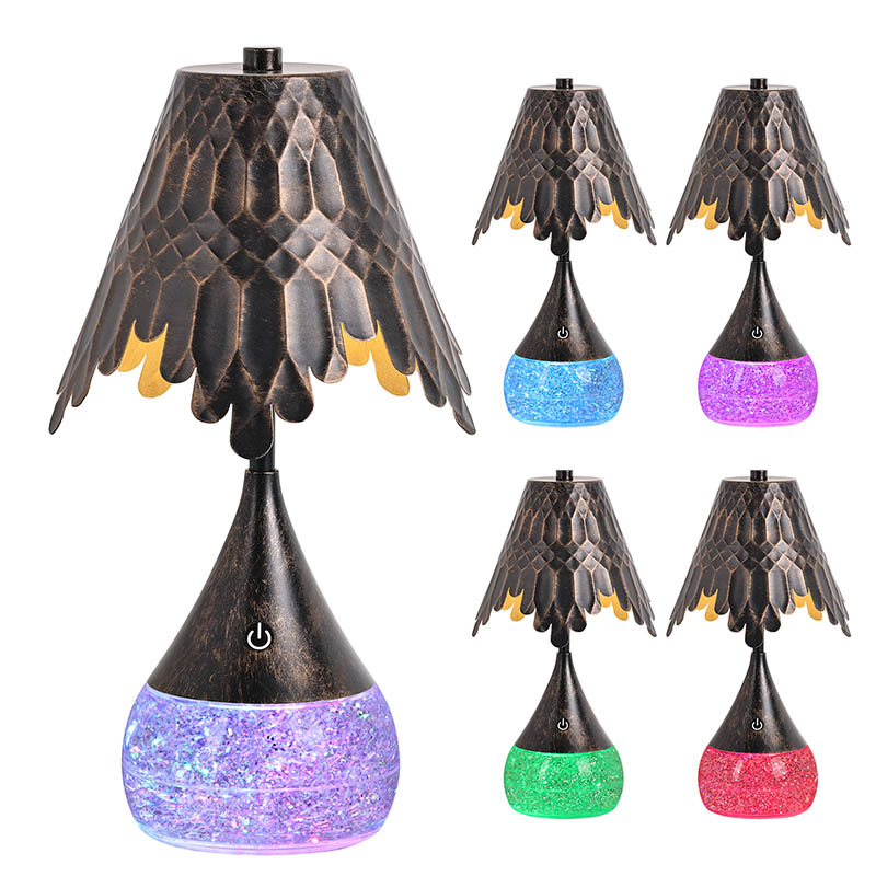 LED -lugemislamp koos RGB glitteri pudeliga