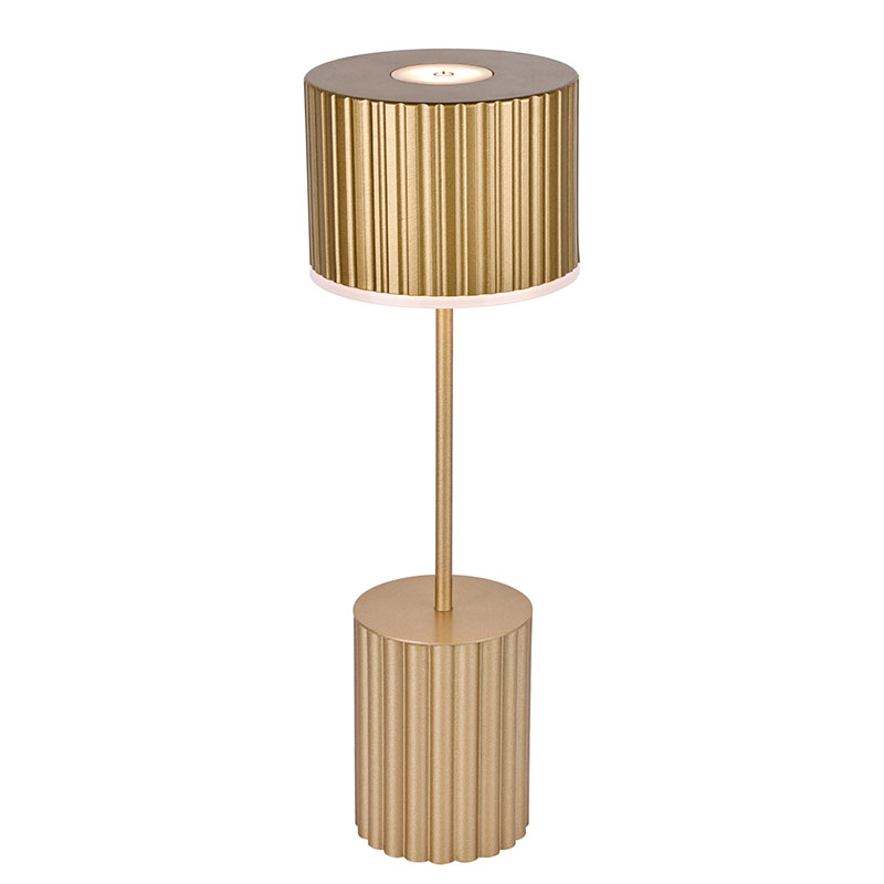 Metallist varjega väike laualamp akuga