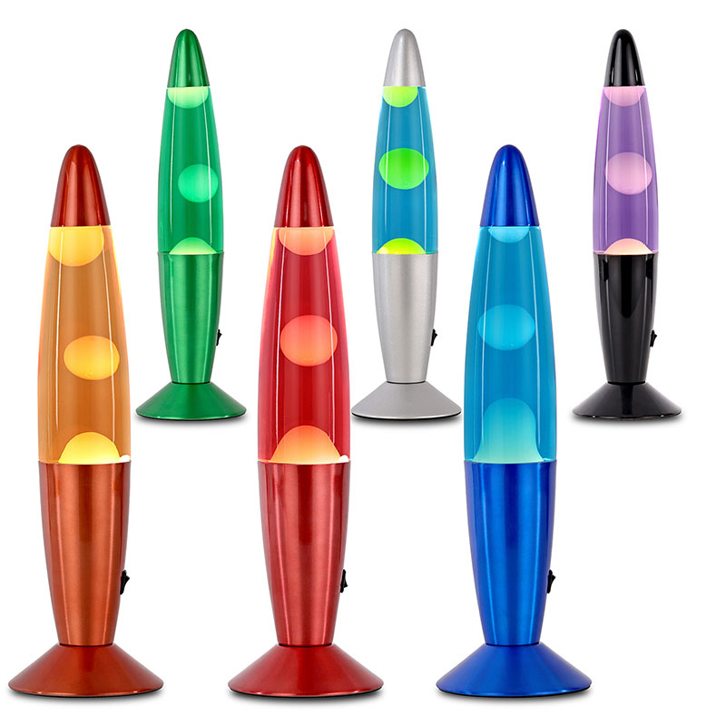 Metallist glasuuriga 13-tolline Led Litter Lava lamp
