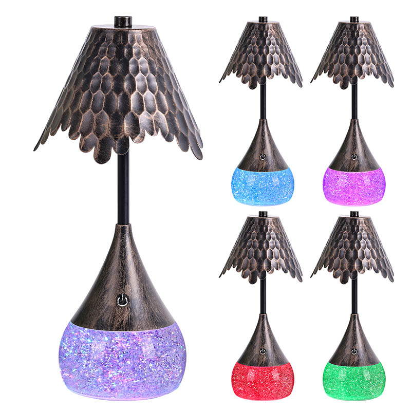 Real Shade LED -laualamp RGB Glitteri alusega