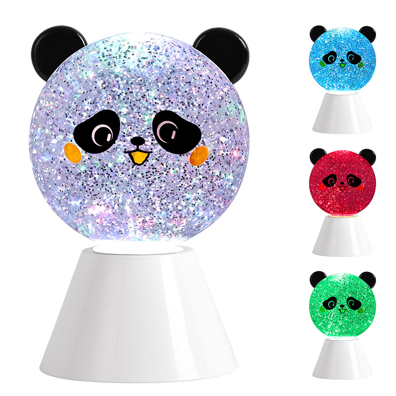 RGB Panda öölamp koos sädeleva vedelikuga